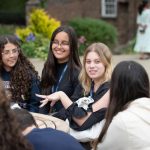 Girls chatting UK summer course